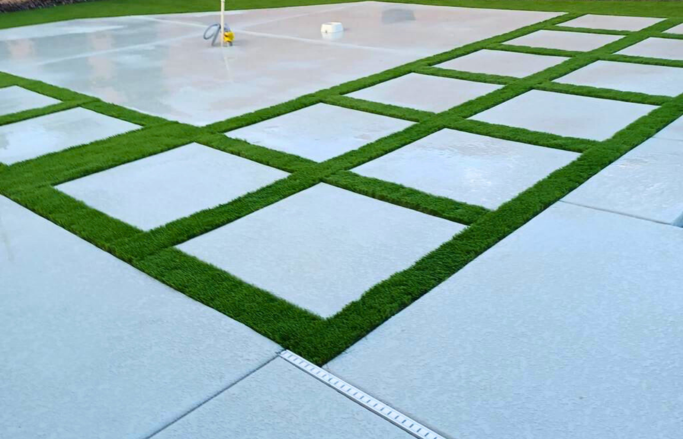 Hardscape elements like stonework and pathways