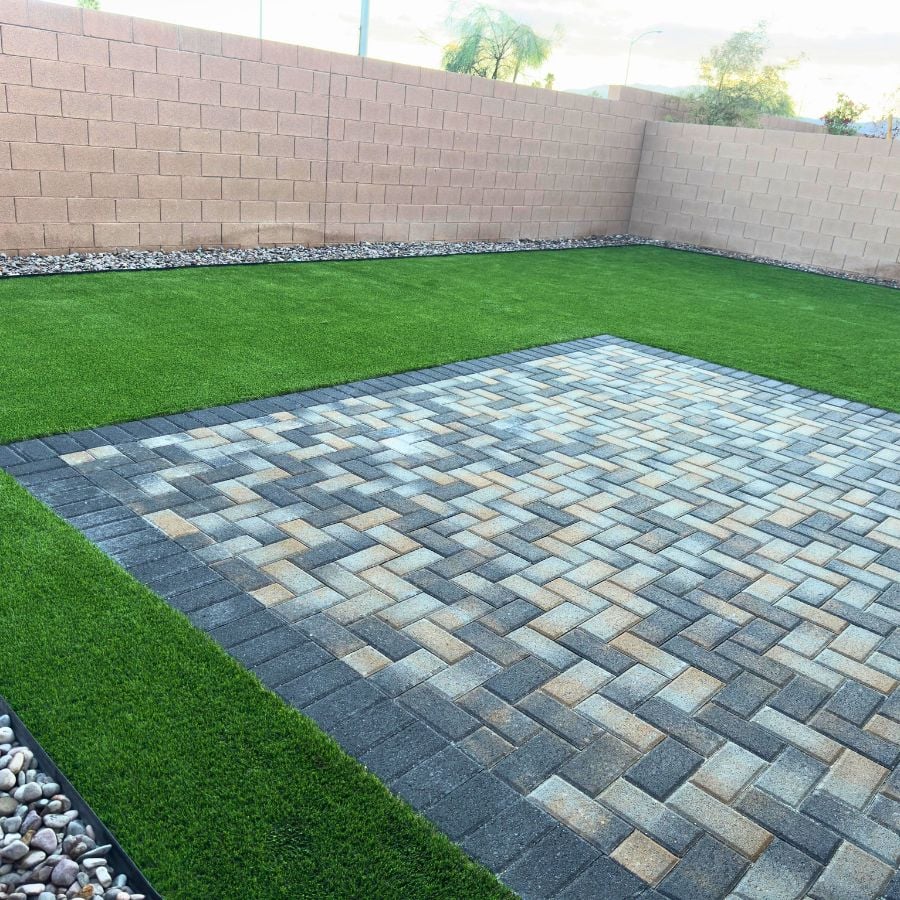 Paver driveway and patio installation