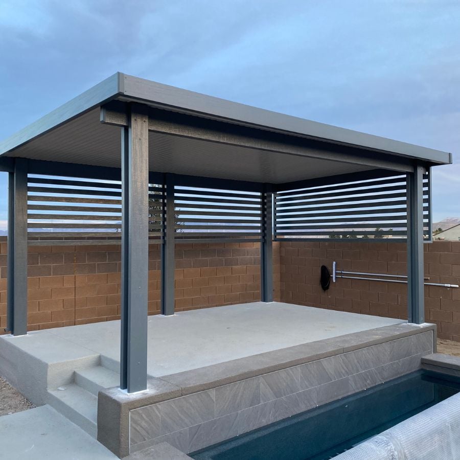 Custom Patio Cover installation providing shade and style